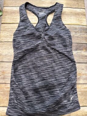 Women's Racerback Performance Tank Top - Black Space-Dye